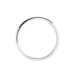 Histoire d'Or Alliance Abygail Ruban Plat Argent Blanc