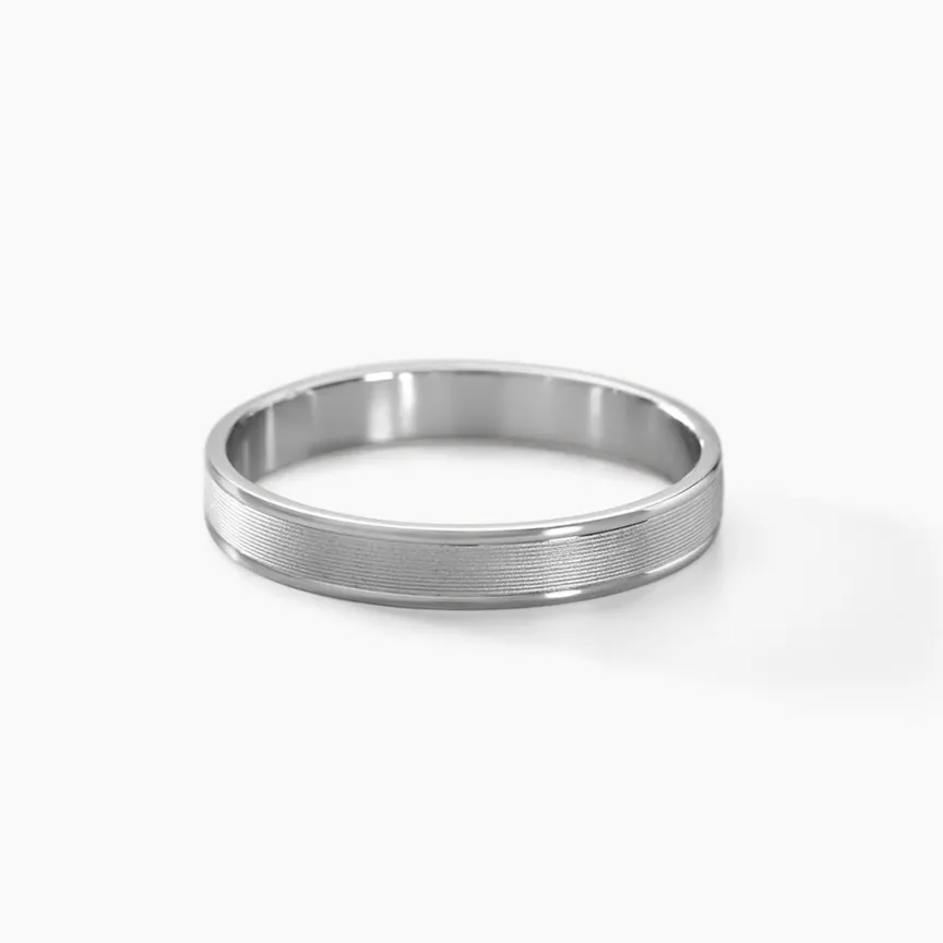 Alliance Aelyne Ruban Plat Argent Blanc-Histoire d'Or Sale