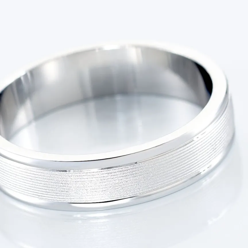 Alliance Aelyne Ruban Plat Argent Blanc-Histoire d'Or Sale