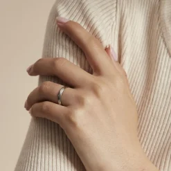 Alliance Aphroditia Demi Jonc Bombe Platine Blanc-Histoire d'Or Online