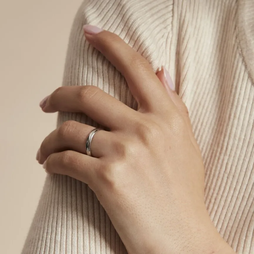 Alliance Aphroditia Demi Jonc Bombe Platine Blanc-Histoire d'Or Online