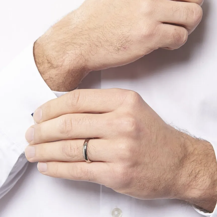 Alliance Arthellais Ruban Plat Or Blanc-Histoire d'Or Online