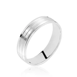 Alliance Basile Ruban Plat Or Blanc-Histoire d'Or