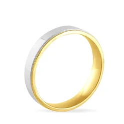 Alliance Beatrice Ruban Plat Or Bicolore-Histoire d'Or Best