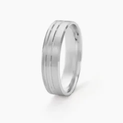 Alliance Cheryn Ruban Plat Argent Blanc-Histoire d'Or Sale