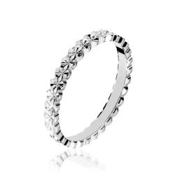 Alliance Dentelle 2 Rangs Diamantee Or Blanc-Histoire d'Or Online