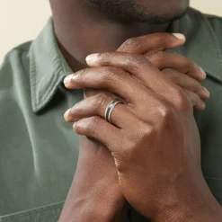 Alliance Dorianne Ruban Plat Argent Blanc-Histoire d'Or Clearance