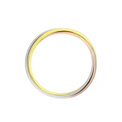 Alliance Entrelacee Demi Jonc Classique Or Tricolore-Histoire d'Or New