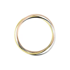 Alliance Entrelacee Ruban Plat Or Tricolore-Histoire d'Or Online