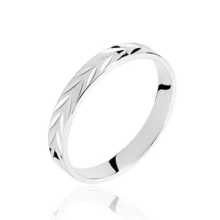 Alliance Epi Ruban Plat Or Blanc-Histoire d'Or Discount