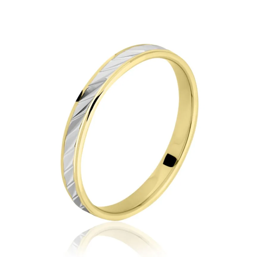 Alliance Faceteana Ruban Plat Or Bicolore-Histoire d'Or Best