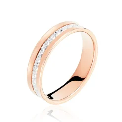 Alliance Fantaisie Diamantee Ruban Plat-Histoire d'Or New