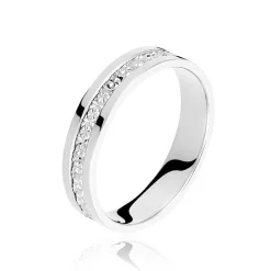 Alliance Fantaisie Diamantee Ruban Plat-Histoire d'Or Outlet