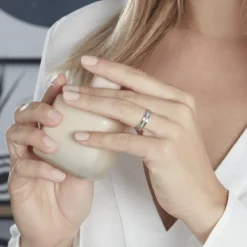 Alliance Fantaisie Diamantee Ruban Plat-Histoire d'Or Outlet