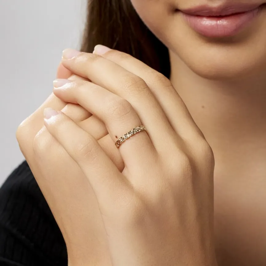 Alliance Fleur Diamantee Ruban Plat-Histoire d'Or Discount