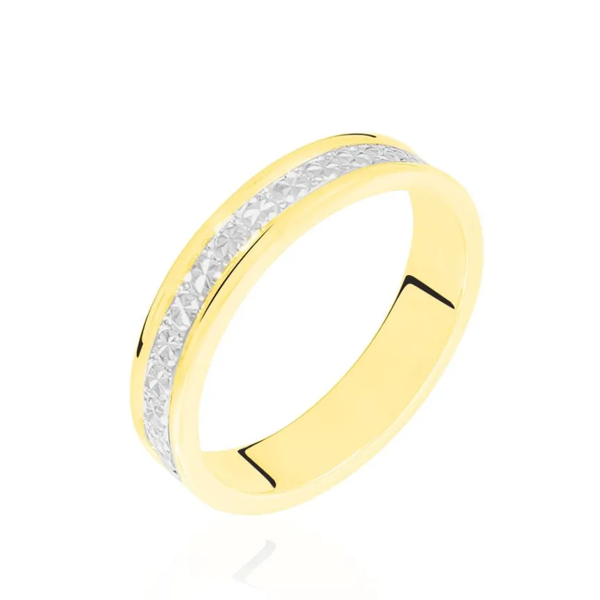 Alliance Heldea Ruban Plat Or Bicolore-Histoire d'Or New