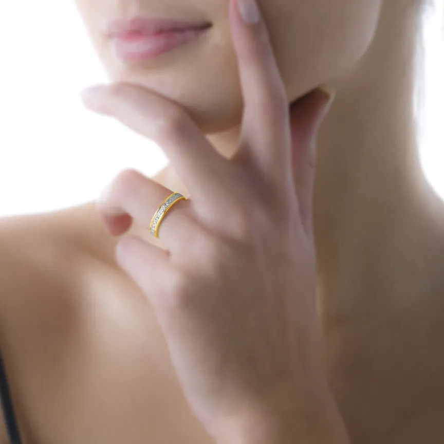 Alliance Heldea Ruban Plat Or Bicolore-Histoire d'Or New