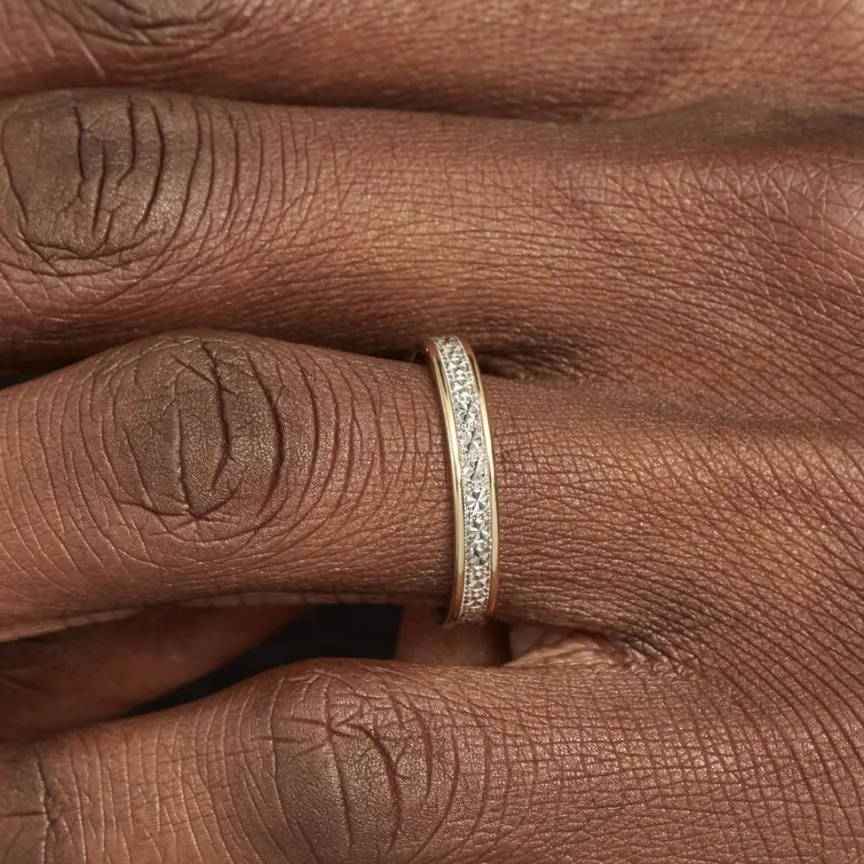 Alliance Heldea Ruban Plat Or Bicolore-Histoire d'Or New