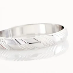 Alliance Hercule Striee Demi Jonc Classique Or Blanc-Histoire d'Or Best