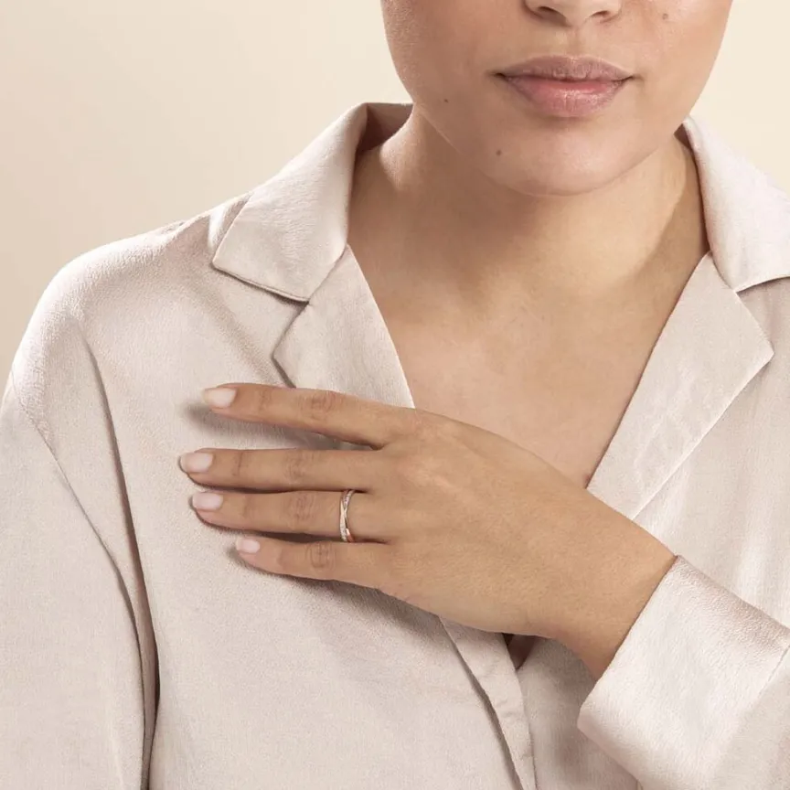 Alliance Hermana Ruban Plat Or Bicolore-Histoire d'Or Online