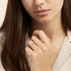 Alliance Julie Ruban Classique Or Blanc-Histoire d'Or Clearance