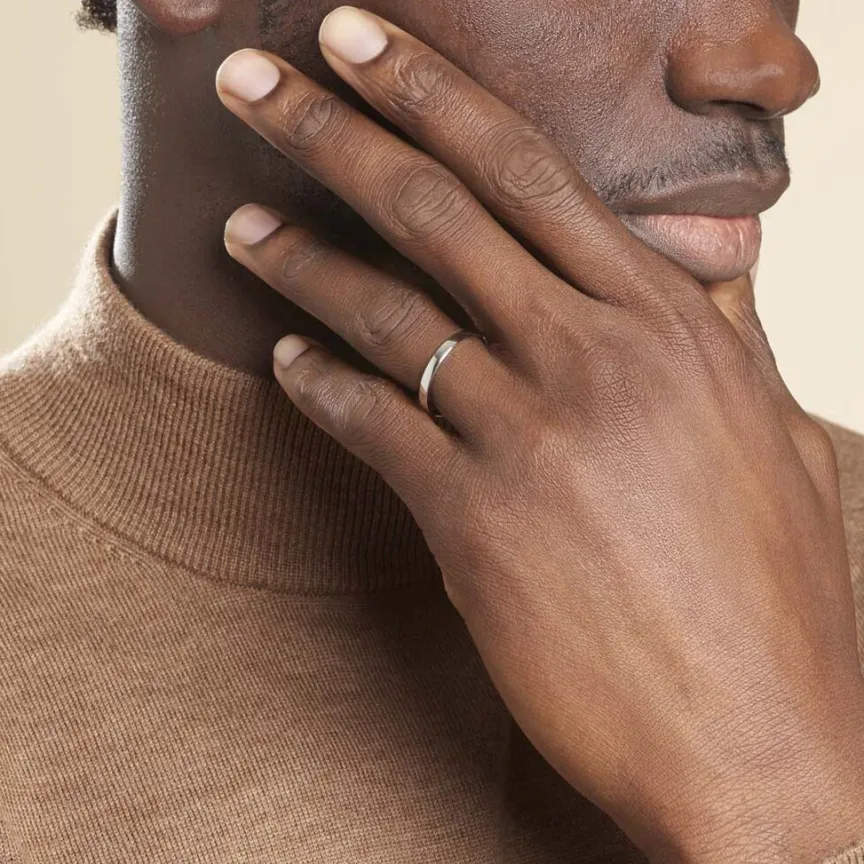 Alliance Julie Ruban Classique Or Blanc-Histoire d'Or Clearance