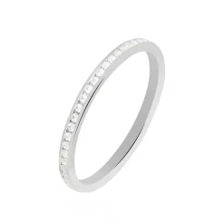 Alliance Laurie Tour Complet Or Blanc Diamant-Histoire d'Or