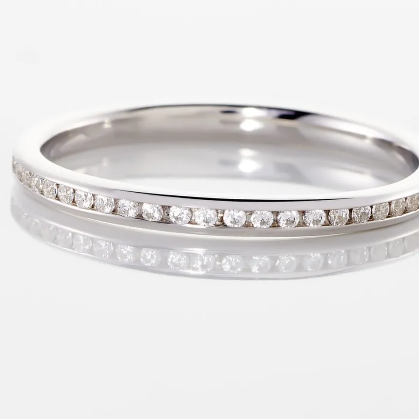 Alliance Laurie Tour Complet Or Blanc Diamant-Histoire d'Or