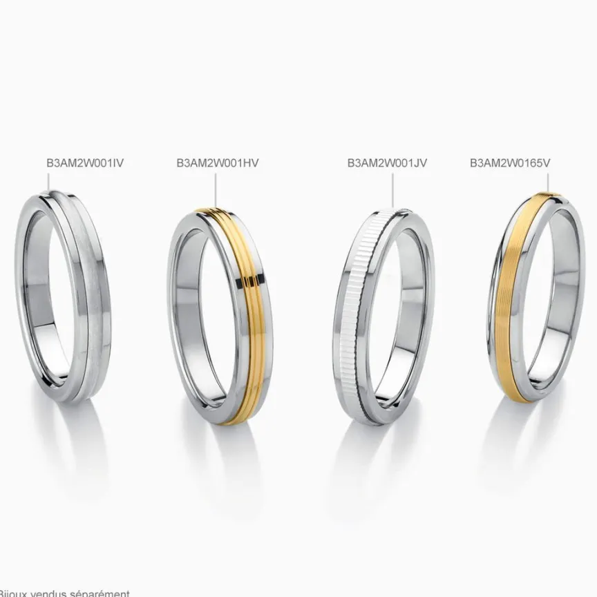 Alliance Len Demi Jonc Classique Or Bicolore-Histoire d'Or Hot