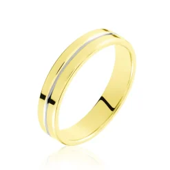 Alliance Liseret Ruban Plat Or Bicolore-Histoire d'Or Sale