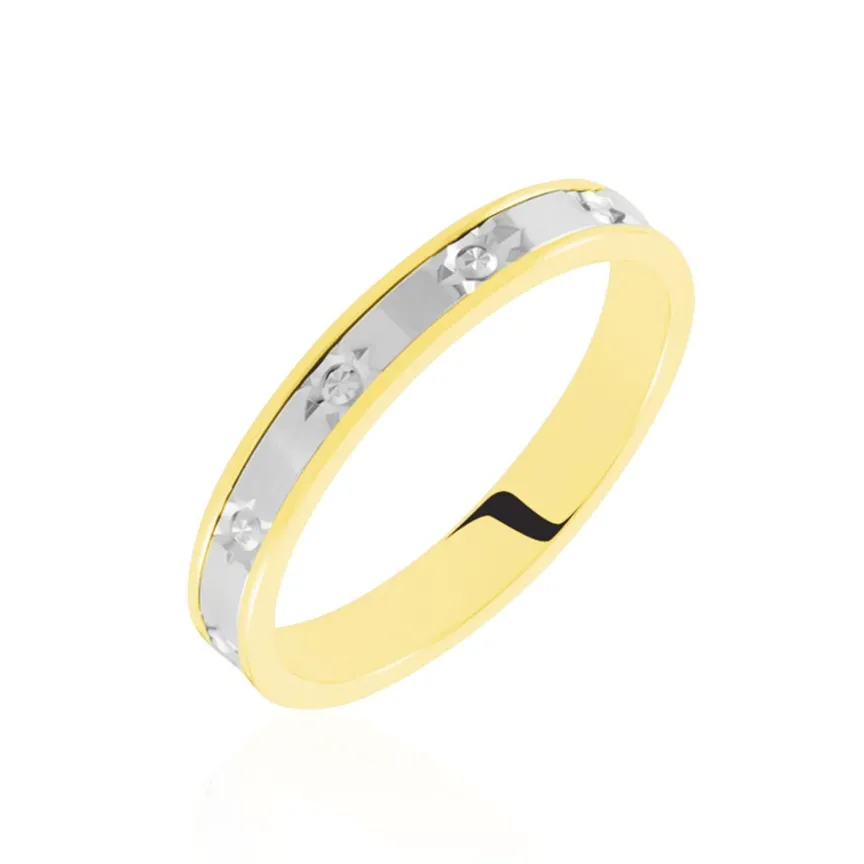 Alliance Madin Ruban Plat Or Bicolore-Histoire d'Or Best