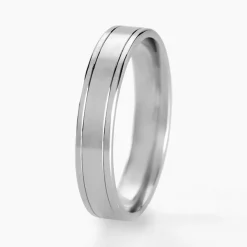 Alliance Mae-lou Ruban Plat Argent Blanc-Histoire d'Or Discount