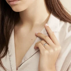 Alliance Mae-lou Ruban Plat Argent Blanc-Histoire d'Or Discount