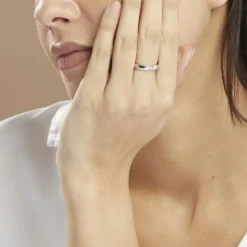 Alliance Magali Ruban Plat Or Blanc-Histoire d'Or Hot