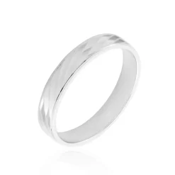 Alliance Marcello Ruban Plat Or Blanc-Histoire d'Or