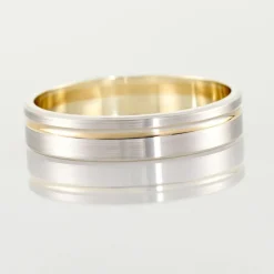 Alliance Marcio Ruban Plat Or Bicolore-Histoire d'Or Best