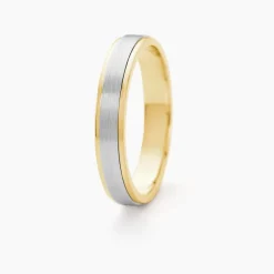 Alliance Markei Ruban Plat Or Bicolore-Histoire d'Or Sale