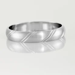 Alliance Marlon Demi Jonc Classique Or Blanc-Histoire d'Or Hot