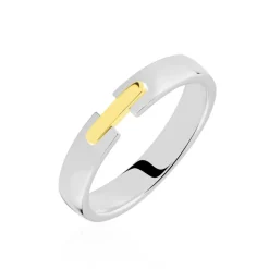 Alliance Marton Ruban Plat Or Bicolore-Histoire d'Or Sale