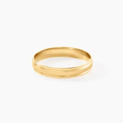 Alliance Mat Et Brillant Ruban Plat Or Jaune-Histoire d'Or Hot