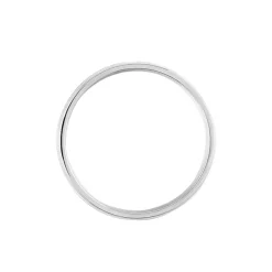 Alliance Mat Et Brillant Ruban Plat Palladium Blanc-Histoire d'Or