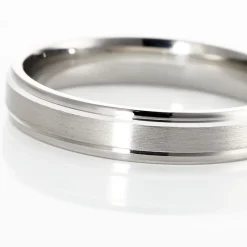 Alliance Mat Et Brillant Ruban Plat Palladium Blanc-Histoire d'Or