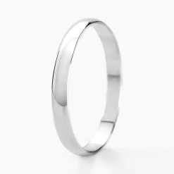 Alliance Meredithe Demi Jonc Classique Or Blanc-Histoire d'Or Clearance