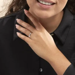 Alliance Meredithe Demi Jonc Classique Or Blanc-Histoire d'Or Outlet