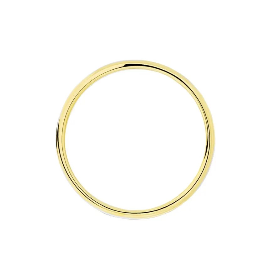 Alliance Miroir Ruban Plat Or Bicolore-Histoire d'Or