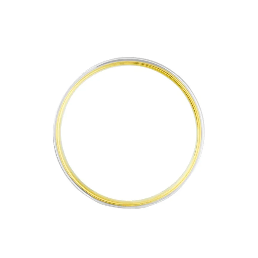 Alliance Miroir Ruban Plat Or Bicolore-Histoire d'Or Best