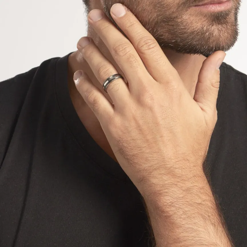 Alliance Nathaell Ruban Plat Palladium Blanc-Histoire d'Or Sale