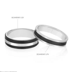 Alliance Navid Ruban Plat Palladium Blanc-Histoire d'Or