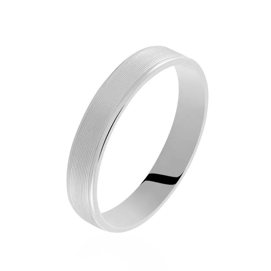 Alliance Padarge Ruban Plat Palladium Blanc-Histoire d'Or Sale