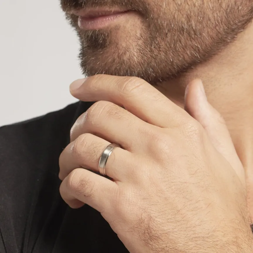 Alliance Padrig Ruban Plat Palladium Blanc-Histoire d'Or Discount